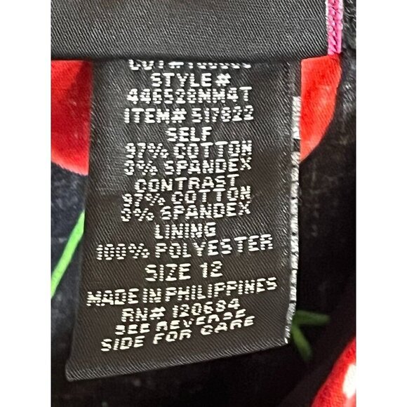 Torrid Dress 12 Black Skater Cherry Retro Pinup Fairy Goth Whimsical Punk - Picture 15 of 16